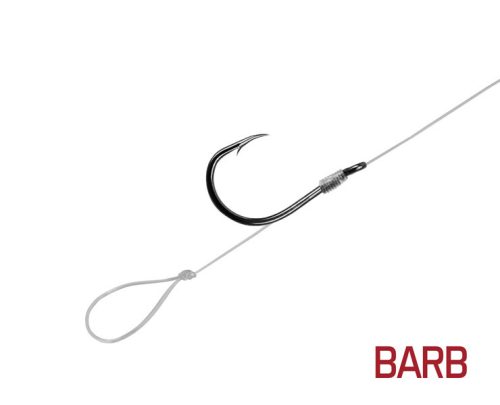 Kötött horog Delphin FLR Loop / 6db 12cm / 0,22mm / BARB #6