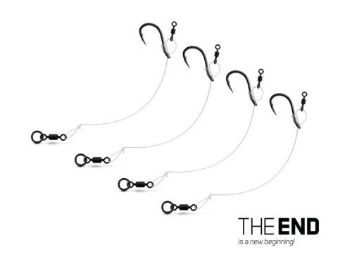 Delphin THE END CHOD Rig kötött horog 4db 8cm / 0.45mm/#6