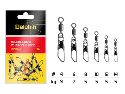 Biztonsági forgókapocs / 10db, #4/9kg