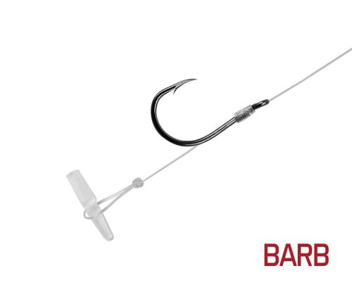 Kötött horog Delphin FLR Quickstop / 6db 8cm / 0,25mm / BARB #6