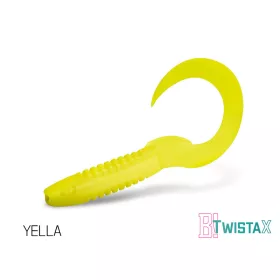 Gumihal Delphin TwistaX Eeltail UVs / 5db 6cm/YELLA