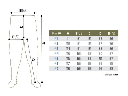 Delphin HRON Pants Derékig érő gázlónadrág méret 43