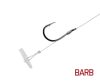 Kötött horog Delphin FLR Quickstop / 6db 8cm / 0,22mm / BARB #10