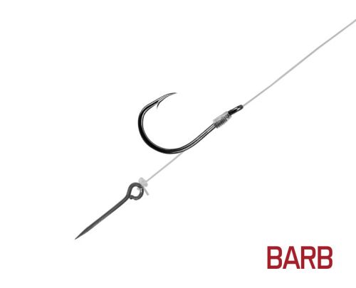 Kötött horog Delphin FLR Sting / 6db 8cm / 0,22mm / BARB #12 / Sting 5mm