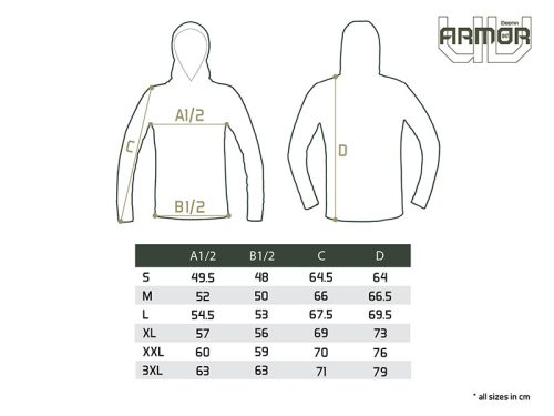 Delphin UV ARMOR 50+ Kapucnis hosszúujjú póló Olive (XXL)