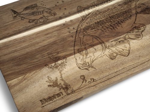 Delphin CarpBOARD Dekoratív konyhai vágódeszka