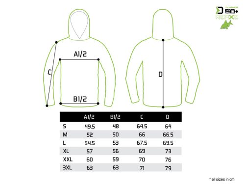 Delphin UV ARMOR 50+ Kapucnis hosszúujjú póló Reaxe XXXL