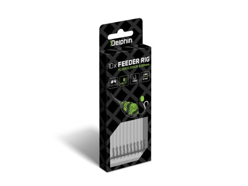 Delphin Fluoro Sting Feeder Rig / 10db 8cm/0,30mm/Chinu #4