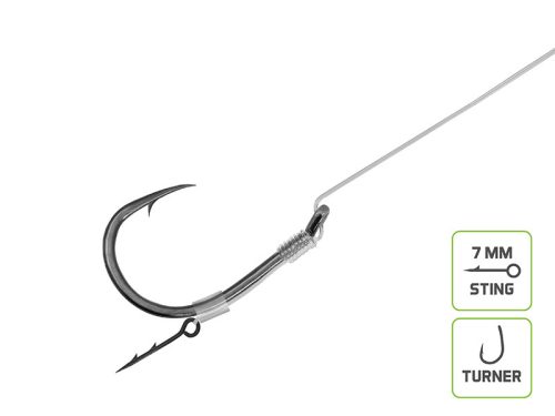 Delphin Fluoro Sting Feeder Rig / 10db 8cm/0,30mm/Turner #4