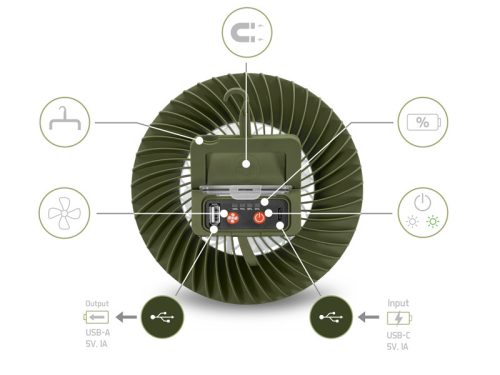 Delphin Ventix Ventilátor világítással 7W/4400mAh 4400 mAh