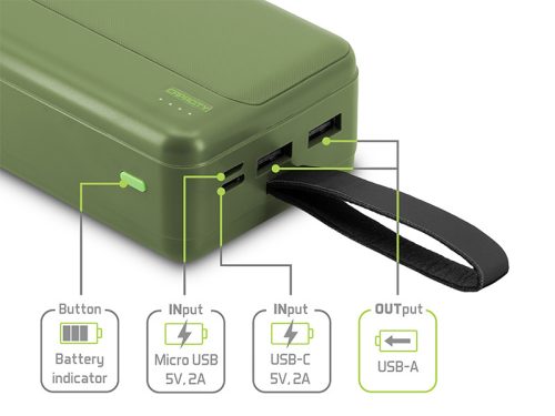 Powerbank Delphin PoweriX / 27 000 mAh 27 000 mAh