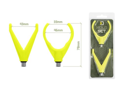 Delphin HoldSET bottartó készlet Uni V+U / fluo sárga