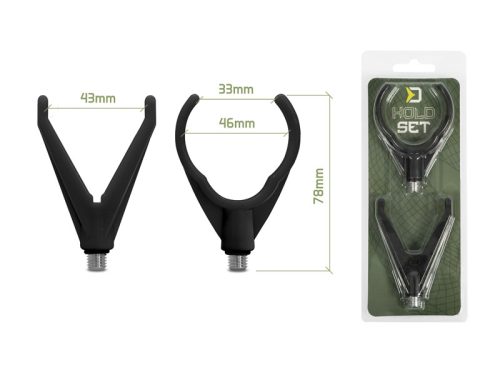 Delphin HoldSET bottartó készlet Uni V+U / fekete