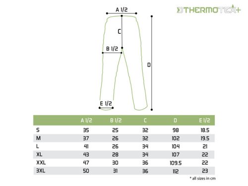 Delphin ThermoTEX Plus+ kültéri nadrág S