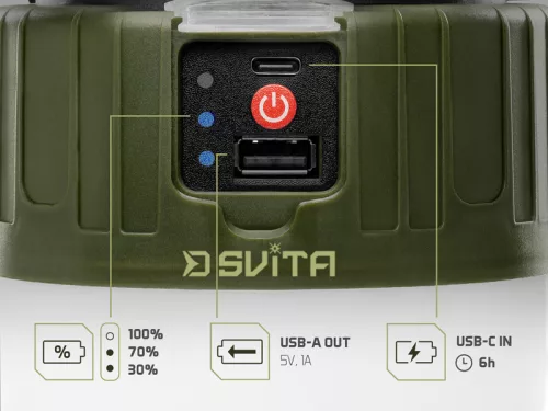Delphin SVITA kemping lámpa távirányítóval 4W/180lm/3600mAh