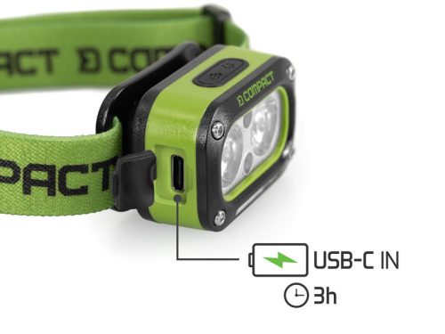 Delphin COMPACT fejlámpa 3W/120lm/1200mAh