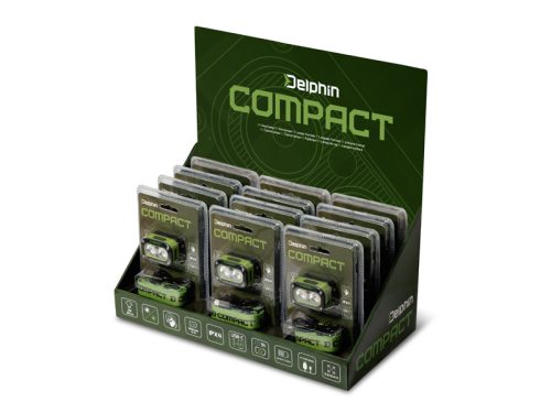 Delphin COMPACT fejlámpa 3W/120lm/1200mAh