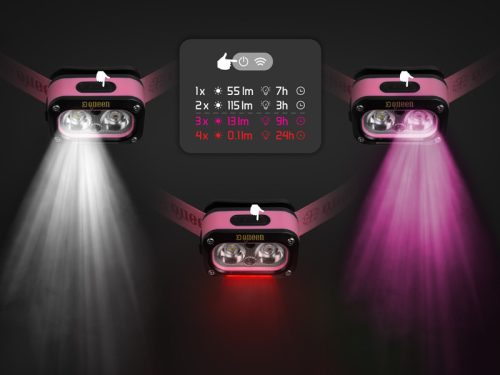 Delphin QUEEN fejlámpa 3W/115lm/1200mAh