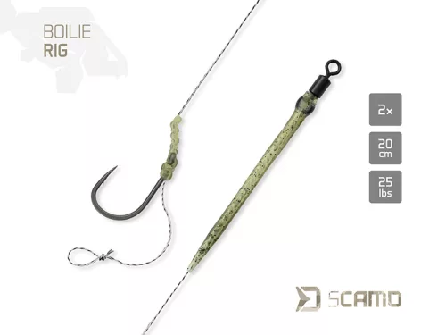 Delphin sCAMO Boilie rig / 2db 20cm/25lbs/#8