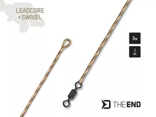 Delphin TheEND Leadcore + Swivel / 3 db 1m