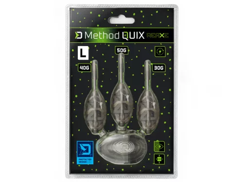 Delphin Method QUIX Reaxe Feeder Szett töltőszerszámmal 3+1 L 30g,40g,50g