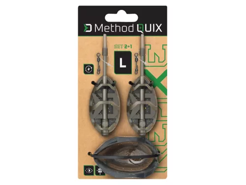 Delphin Method QUIX Reaxe Feeder Szett töltőszerszámmal 2+1 L 40g