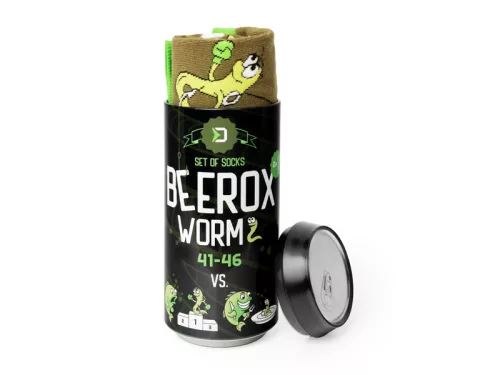 Zokni szett dobozban Delphin BEEROX WORM 41–46-os méret / 2 pár