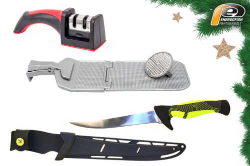 KARÁCSONYI PREMIUM FILÉZŐ SZETT MUSTAD KÉSSEL