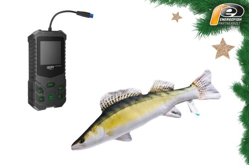 KARÁCSONYI LUCKY KÉZI HALRADAR AJÁNDÉK 50CM-ES SÜLLŐS PÁRNÁVAL