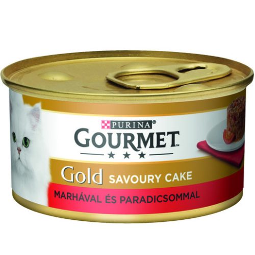 GOURMET GOLD Savoury Cake Marhával és paradicsommal nedves macskaeledel 85g