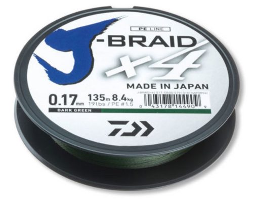 Daiwa J-Braid X4E 135m dark green