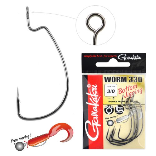 Gamakatsu WORM 330 Bottom Jigging #2 6/cs