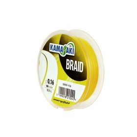 KAMASAKI BRAID YELLOW 0.10MM 7,6KG