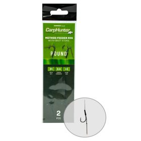   METHOD FEEDER RIG WITH BAIT STING CARP HUNTER ROUND, (2 pcs/pack), SIZE HOOK 8