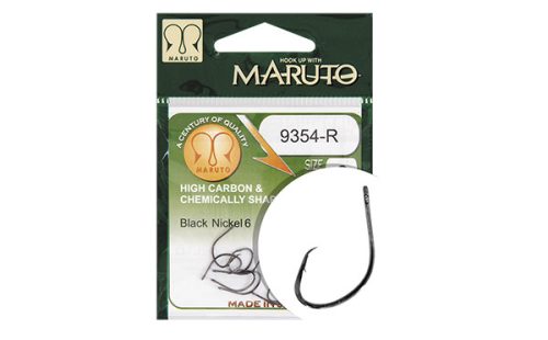 HOOK MARUTO 9354-R, D-KILLER, BLACK NICKEL, (10 pcs/pack), SIZE 6