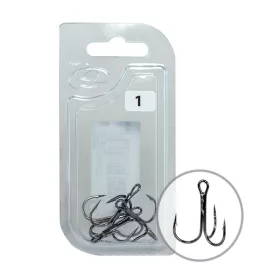 TREBLE HOOK KAMASAKI, NICKEL, (3 pcs/pack), SIZE 1/0