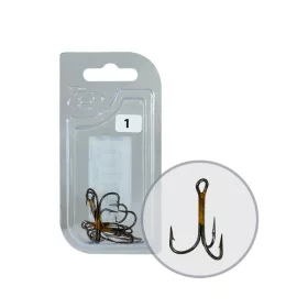 TREBLE HOOK WIZARD  974M 2X, BRONZE, (5 pcs/pack), SIZE 4