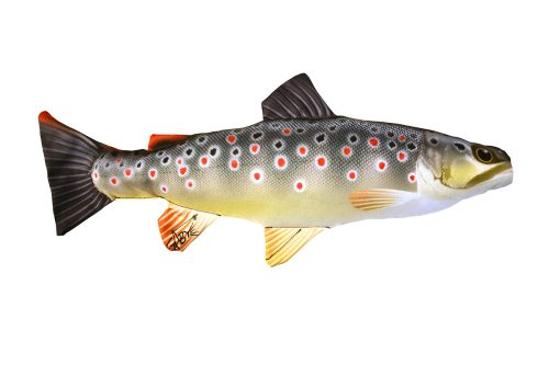 PILLOW THE MINI BROWN TROUT 35 CM