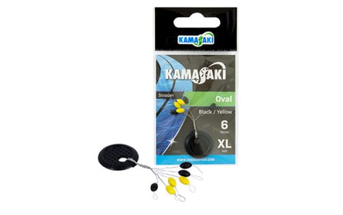 KAMASAKI CLASSIC STOPPER OVAL BLACK/YELLOW S