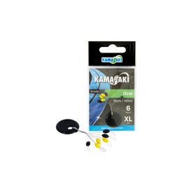 KAMASAKI CLASSIC STOPPER OVAL BLACK/YELLOW M