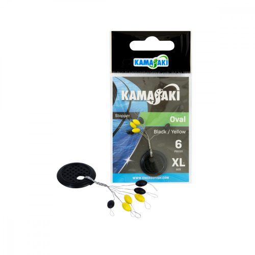 KAMASAKI CLASSIC STOPPER OVAL BLACK/YELLOW XL