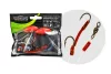 WIZARD MONSTER RIVER DOUBLE UPOSE PRO MONOBRAID RIG 4+4G 6/0+8/0 SPECIMEN