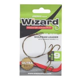 BROWN WIRE LEADER 7X7 DOUBLE HOOKS 6' 6KG 2PCS