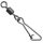 BLACK FIGHTER ROLLING SWIVEL WITH HOOKED SNAP 4# 8PCS/BAG