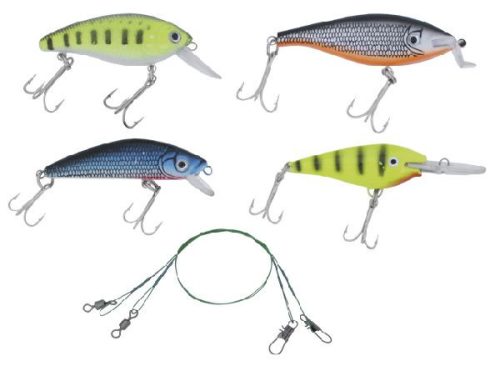 NATURAL WOBLER SET(4WOBLER+2WIRE LEADER+BOX)