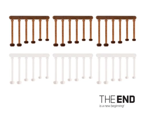 Elastic stopper THE END / 36pcs 18,21,25 mm mix