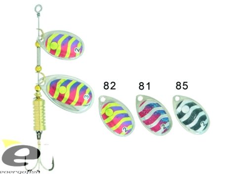 STORK' TANDEM SPINNER, RED-SILVER HOLO 3