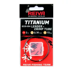 REIVA Titánium Leader + Crimp Tube 3m 0,25mm