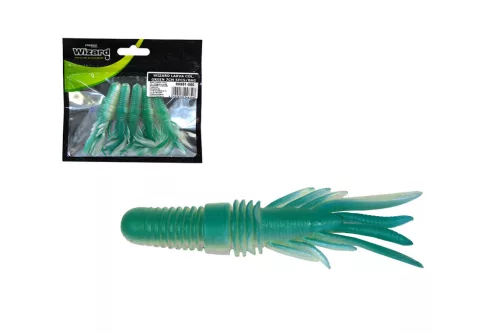 WIZARD BASS GRUB CLEAR-GREEN 7CM 5PCS/BAG