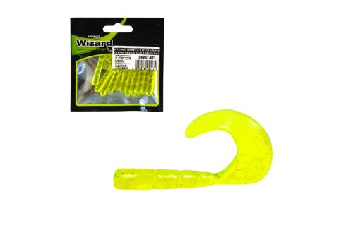 WIZARD HARPEX TWIST LARVA CLEAR-GREEN 5CM 10PCS/BAG